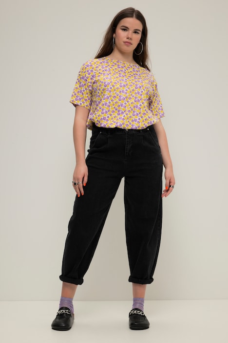 Ballon-Jeans, Wide Fit, Stretchdenim, 5-Pocket, Elastikbund