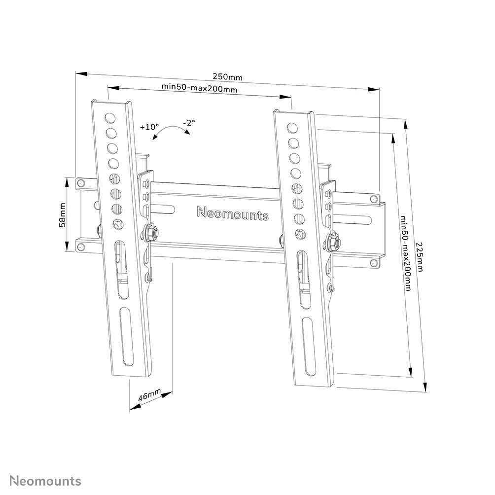 Neomounts WL35-350BL12 muurbeugel voor flatscreen