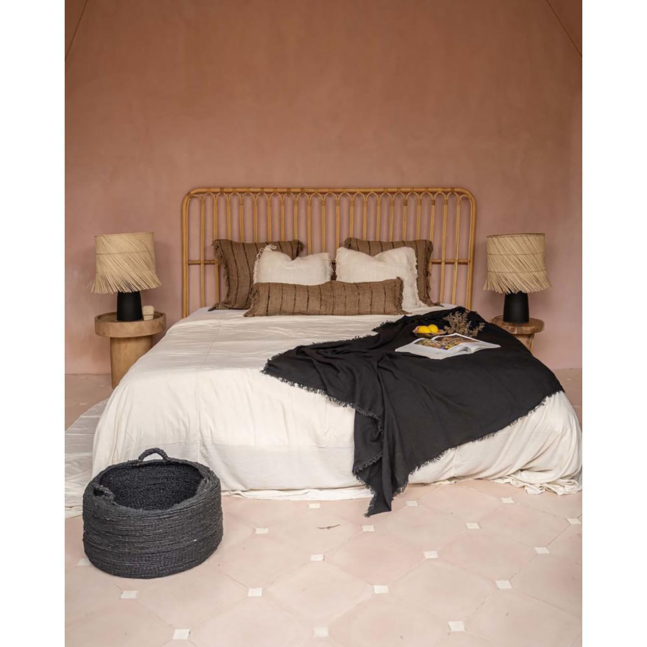 Bazar Bizar Housse de coussin Oh My Gee beige/noir - 35x100 cm