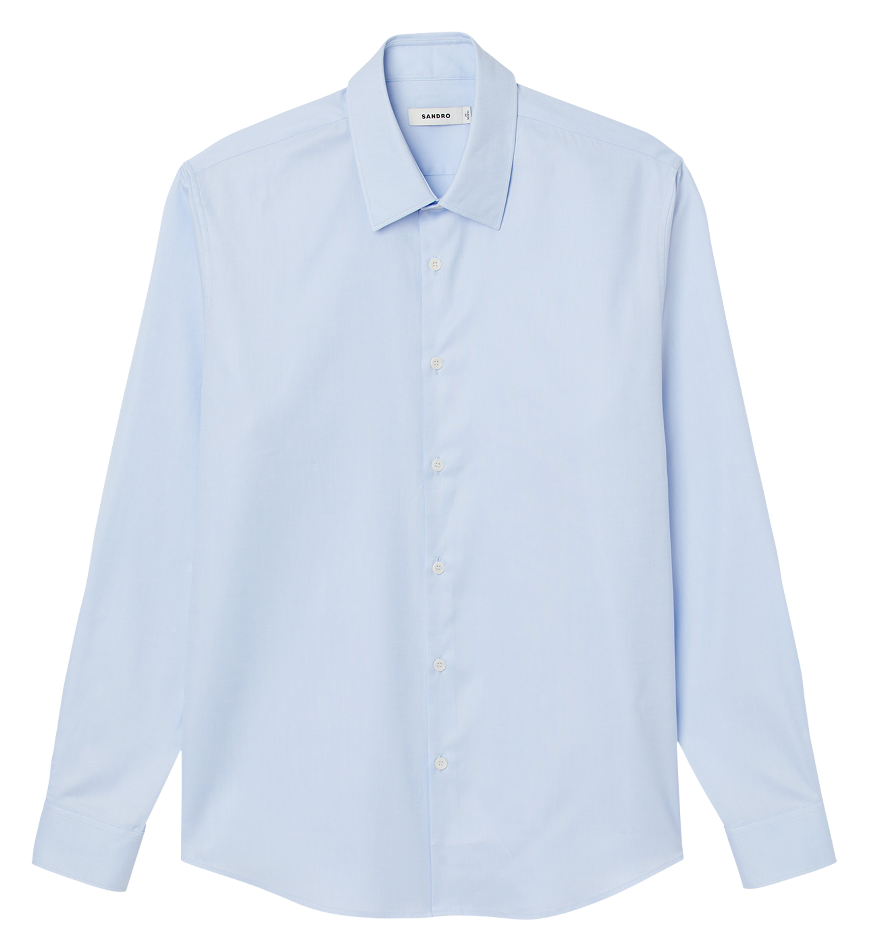 Chemise à col classique en coton| Bleu