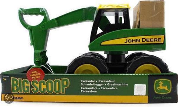 Tomy John Deere Big Scoop Excavator, Gravemaskin, Innendørs, 3 år, Plast, Grønn, Gult