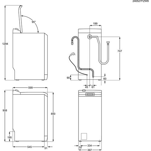 Lave-linge top Aeg LTR7C6151A
