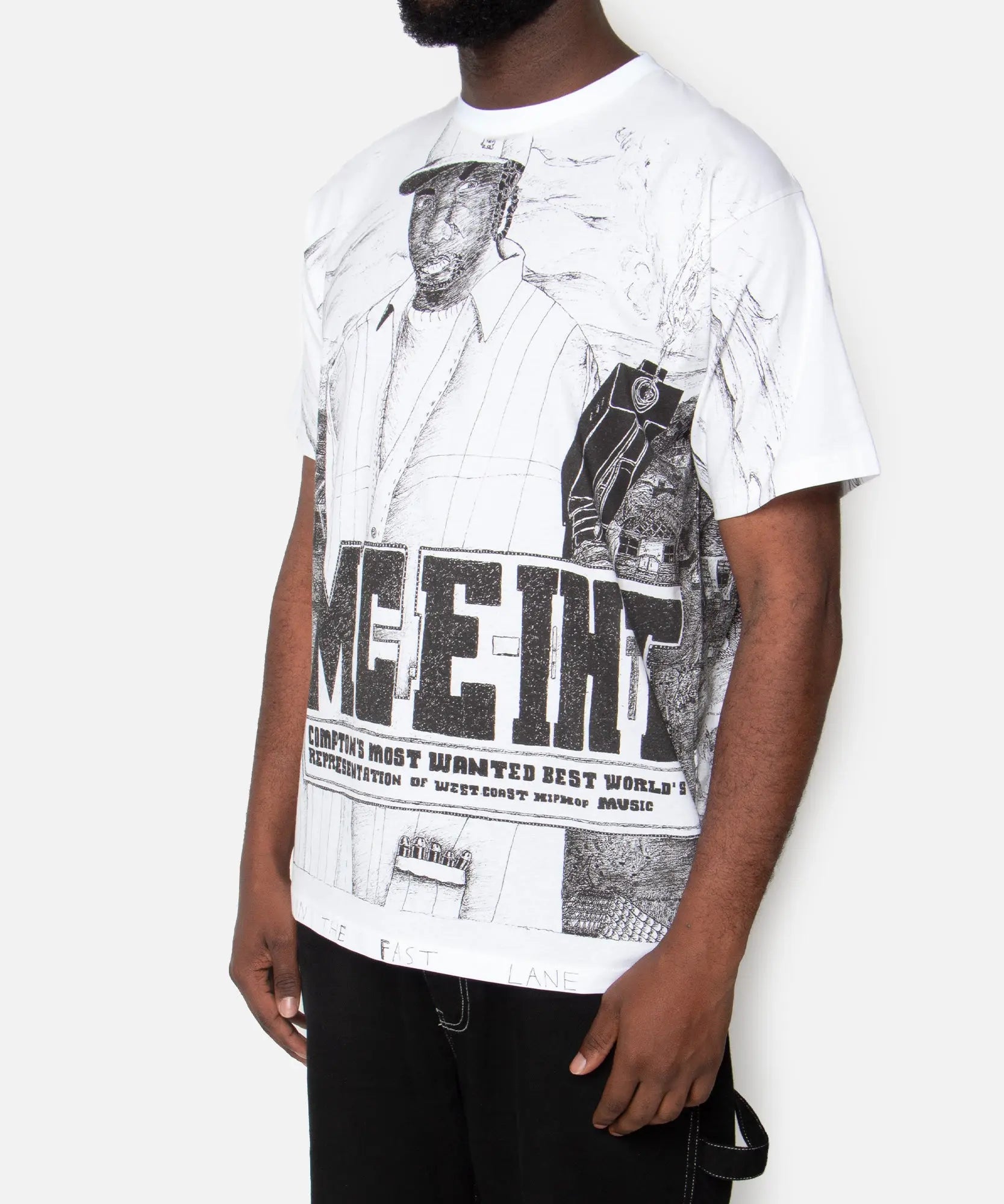 Patta x Outsiders Gallery Livin In The Fast Lane T-Shirt (White)