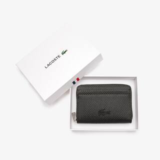 Petit porte-monnaie unisexe Chantaco zippé en cuir premium Portefeuilles & Petite Maroquinerie - Noir - Lacoste - Unisex