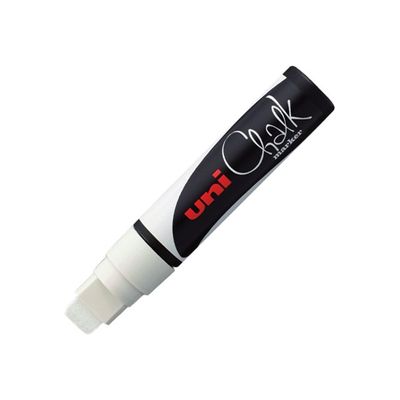 UNI CHALK - Marqueur craie - pointe extra large - blanc