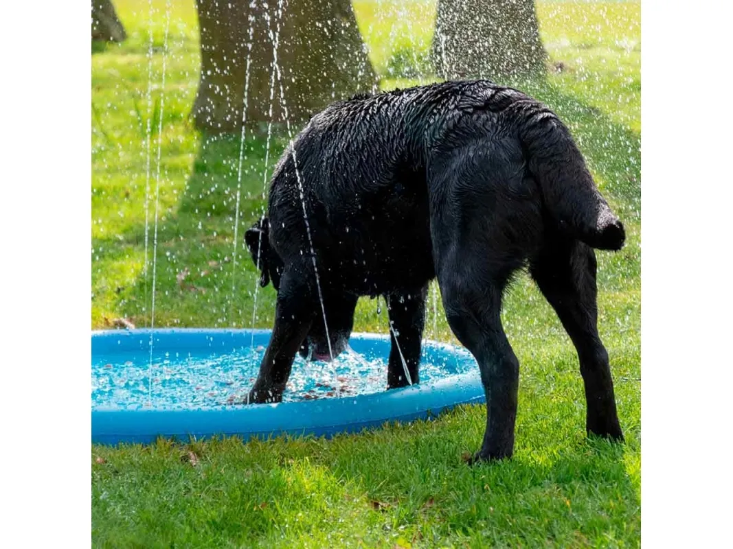Pet pad splash sprinkler, fontaine måtte 150cm, vandleg, hund