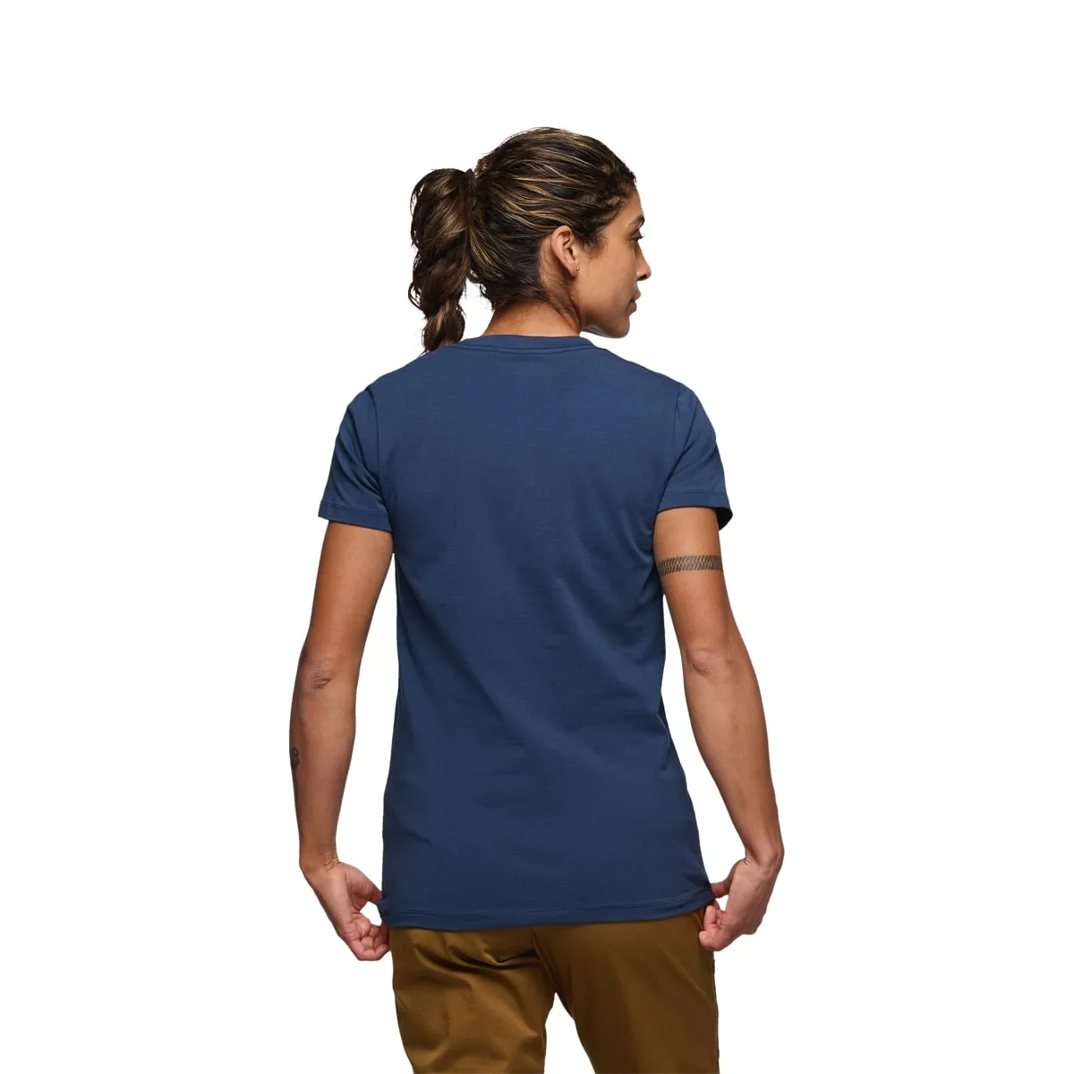 Black Diamond Women's Heritage Wordmark SS Tee Indigo