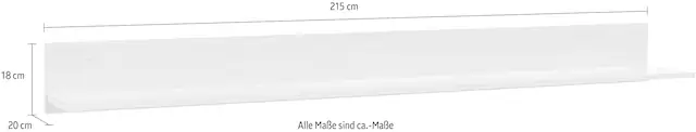 Home affaire Wandboard »Orlando, Wandregal im Landhausstil, Wandhalter mit Ablagefläche« vielseitig einsetzbares Hängeregal, 215 cm breit