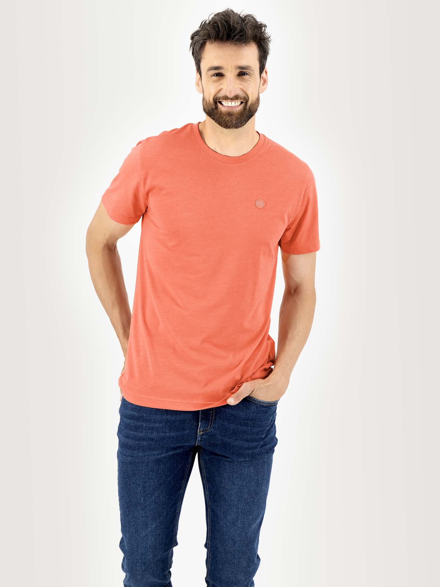 Tee Shirt Homme Manches Courtes Corail