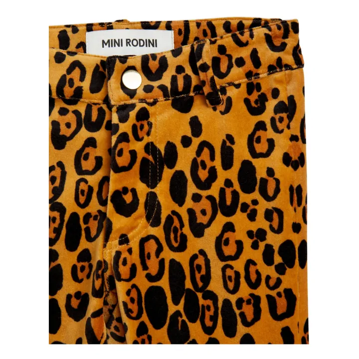 Mini Rodini Pantalon Velours Bio Léopard | Orange