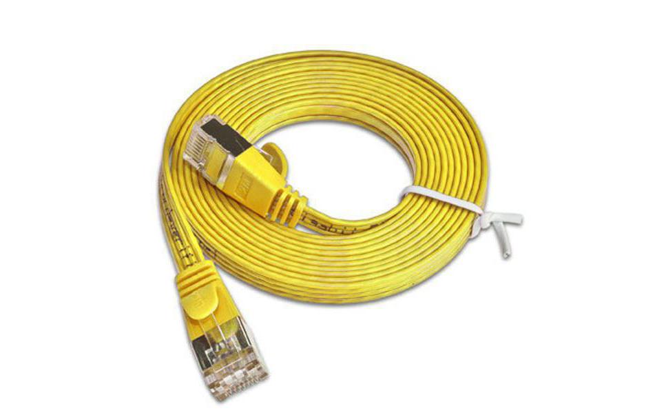 Slimpatchkabel RJ-45 - RJ-45, Cat 6, STP, 0.75 m, GelbGeschirmtes Twisted-Pair-Kabel (STP) mit Klinkenschutz