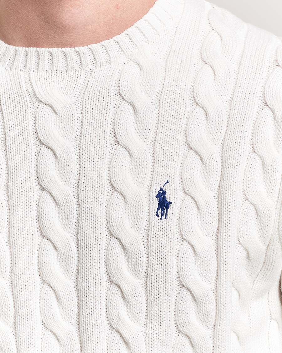 Polo Ralph Lauren Cotton Cable Pullover White