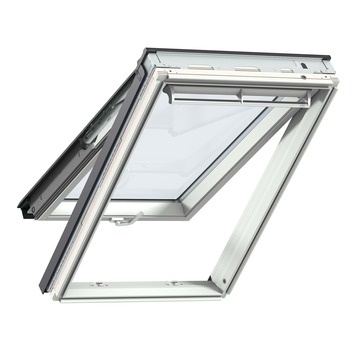 Velux uitzettuimelvenster HR++ veiligheidsglas wit afgelakt UK04 134x98 cm
