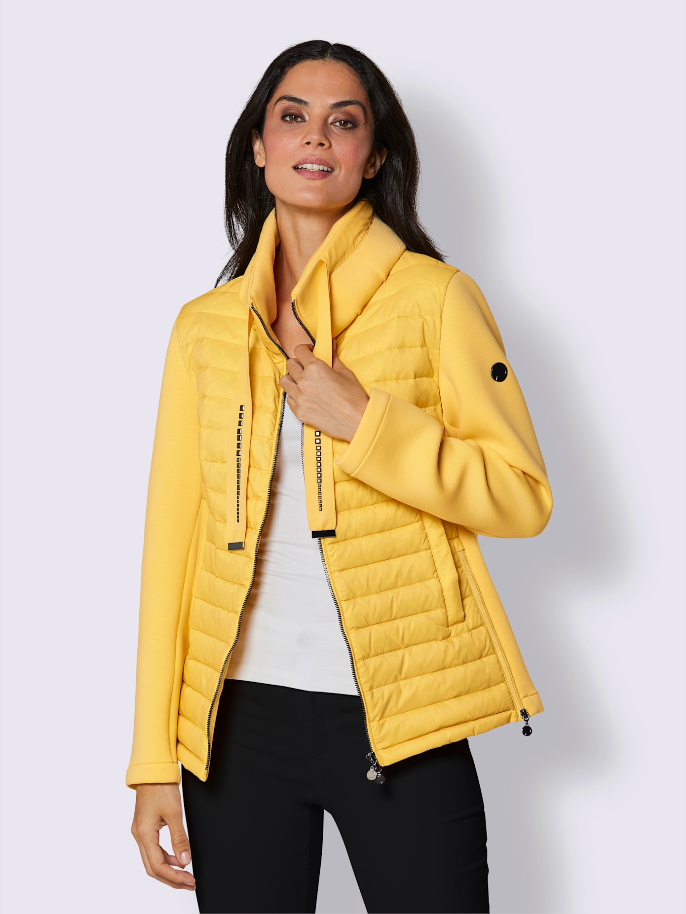 Veste en duvet mélange de matières tendance