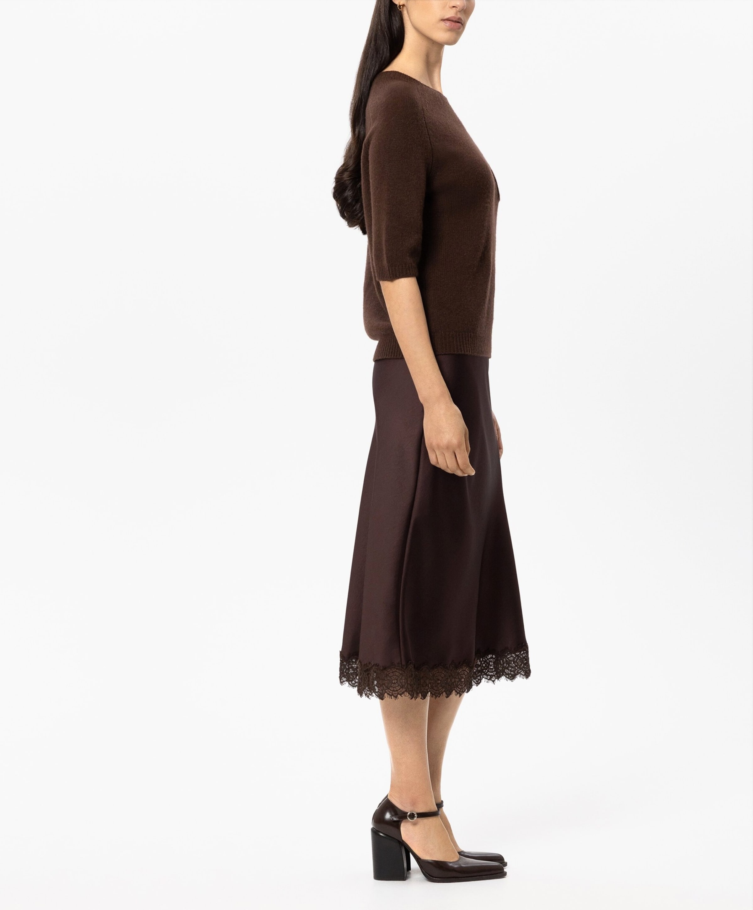 LUISA CERANO Dames top bruin