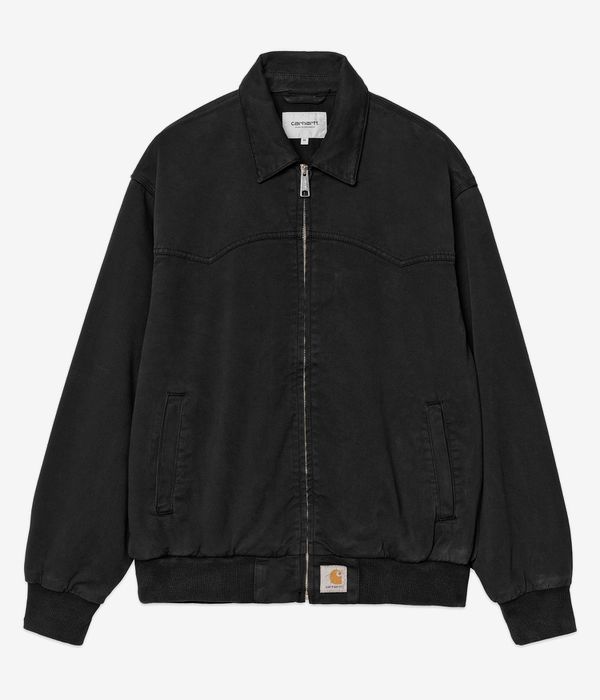 Carhartt WIP OG Santa Fe Dewey Jacke (black garment dyed) online kaufen | skatedeluxe