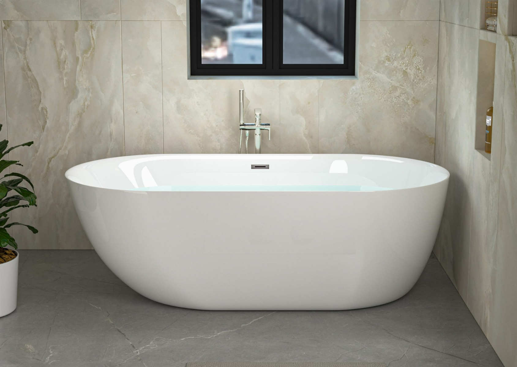 Badstuber Chicago vrijstaand bad 170x80x58cm