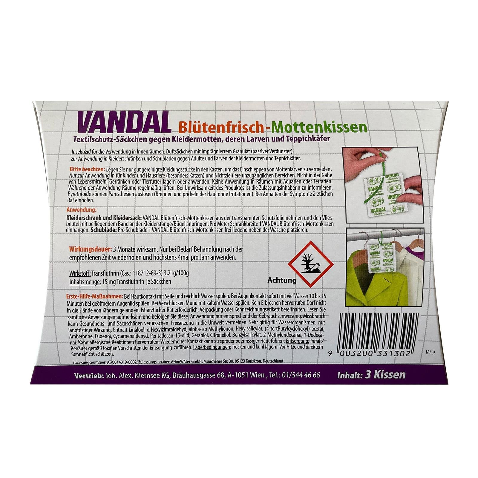 Vandal Mottenkissen Blütenfrisch