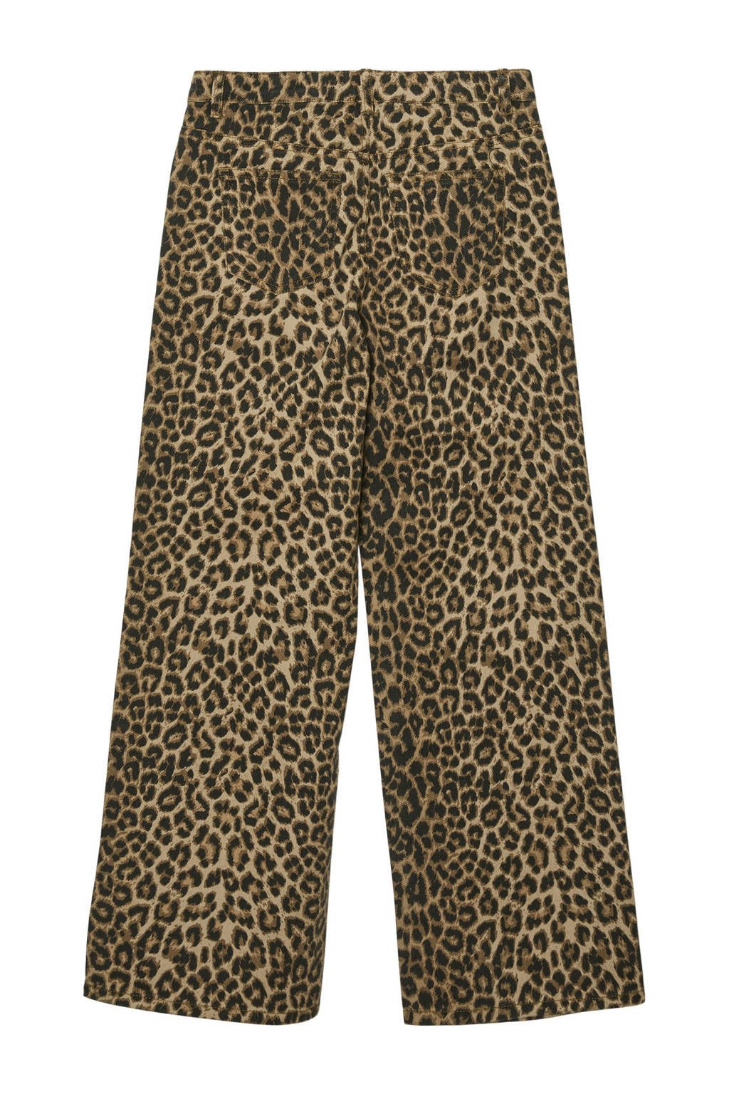 VERO MODA GIRL high waist wide leg jeans bruin