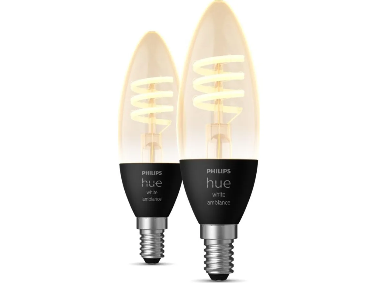 Philips Hue White ambiance Filament Kerte - E14 pærer - 2-pak