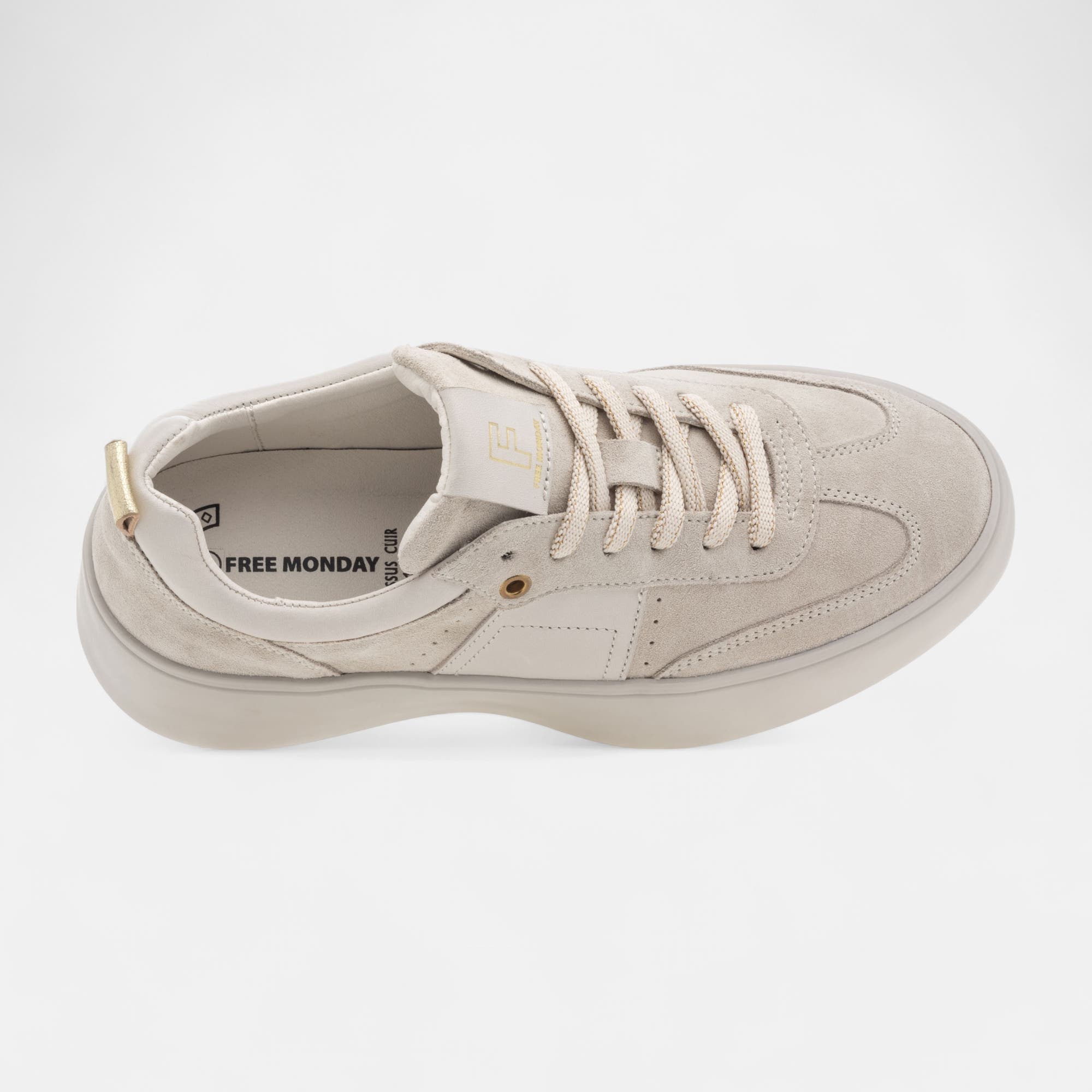 Baskets basses Femme en cuir beige