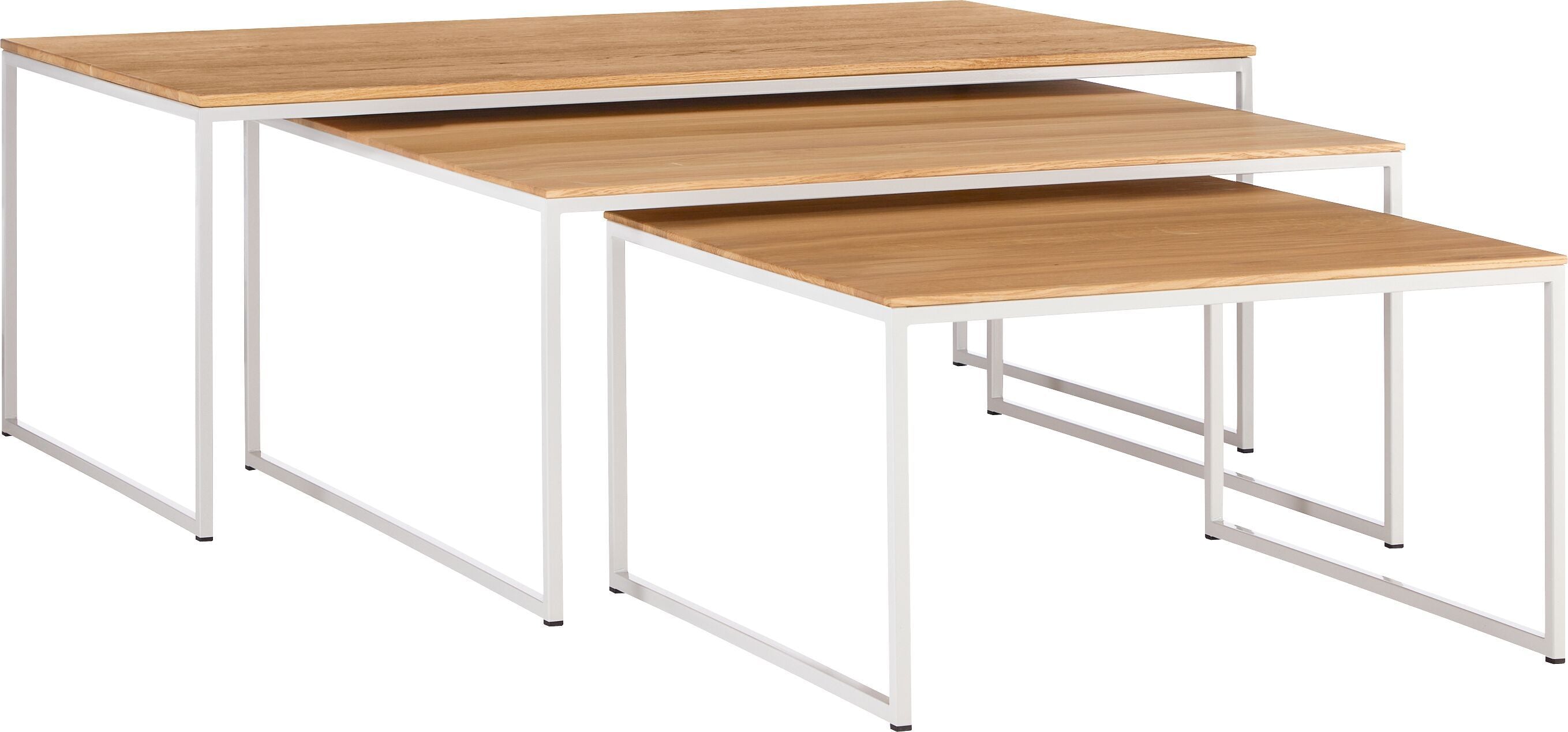 AVEA Salontisch - Eiche massiv / grau / B: 120.0 cm x T: 70.0 cm x H: 44.0 cm