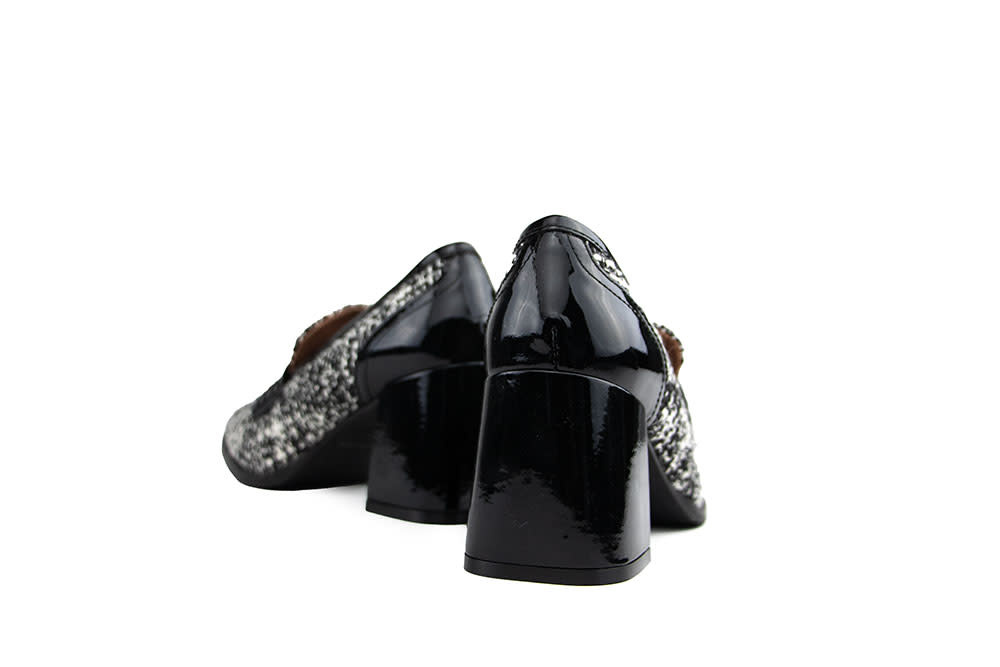 Eva Luna Pump Camilla Nero Tweed Vernice