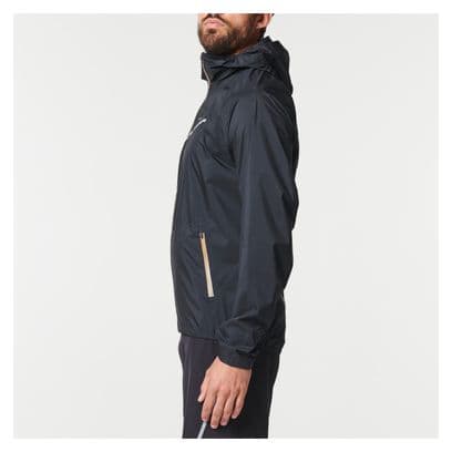 Veste trail imperméable Kiprun Rain 500 Noir
