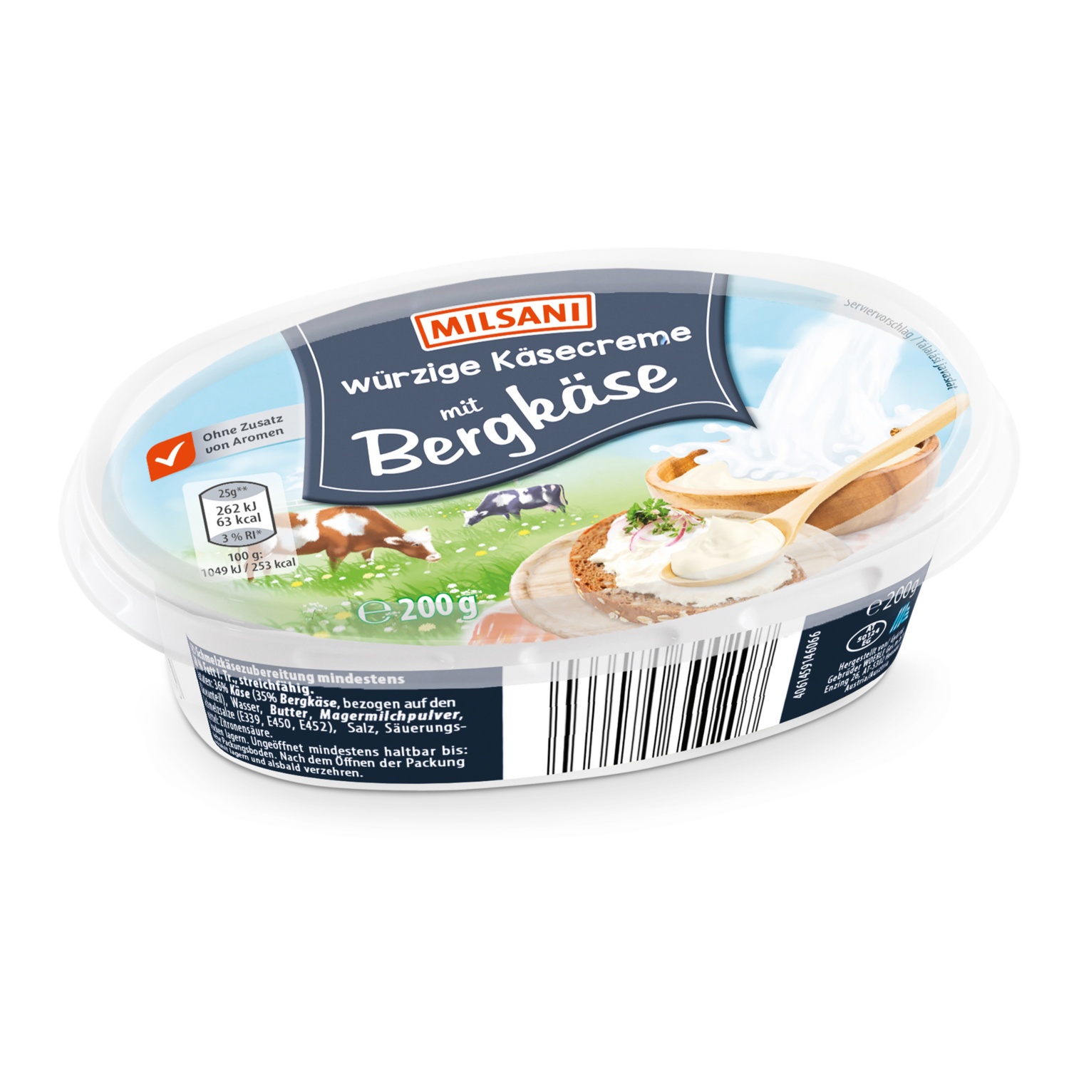 MILFINA Käsecreme, Bergkäse 200 g