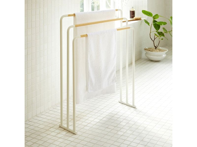 Yamazaki Handtuchhalter Plain Weiss Handtuchständer