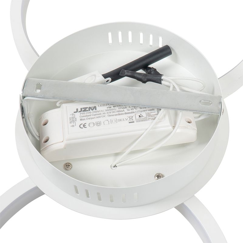 Design plafondlamp wit incl. LED 3-staps dimbaar 3-lichts - Pande