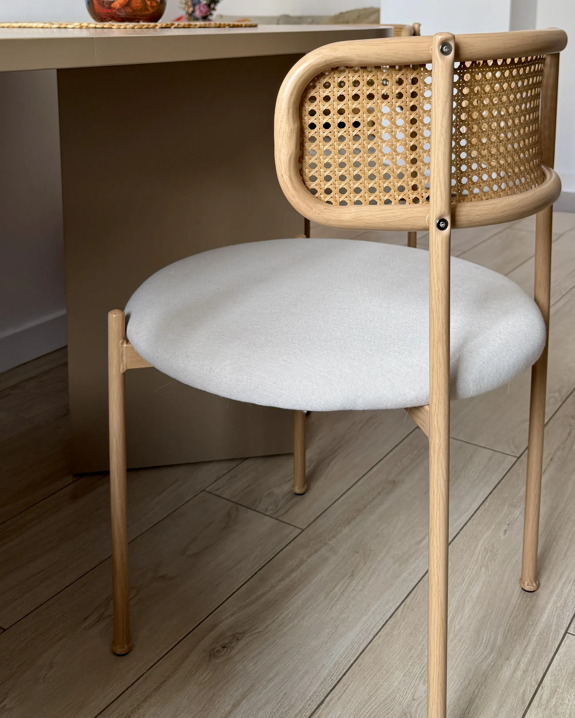 Set van 2 eetkamerstoelen ANDOVER Metaal Lichtbeige