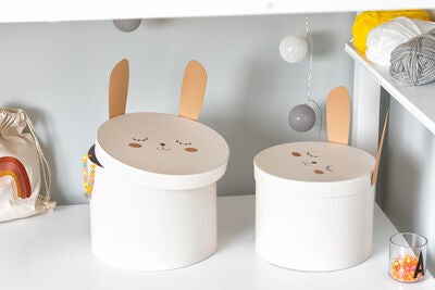 Alice & Fox Oppbevaringsbokser 2-pack Kanin, Rosa