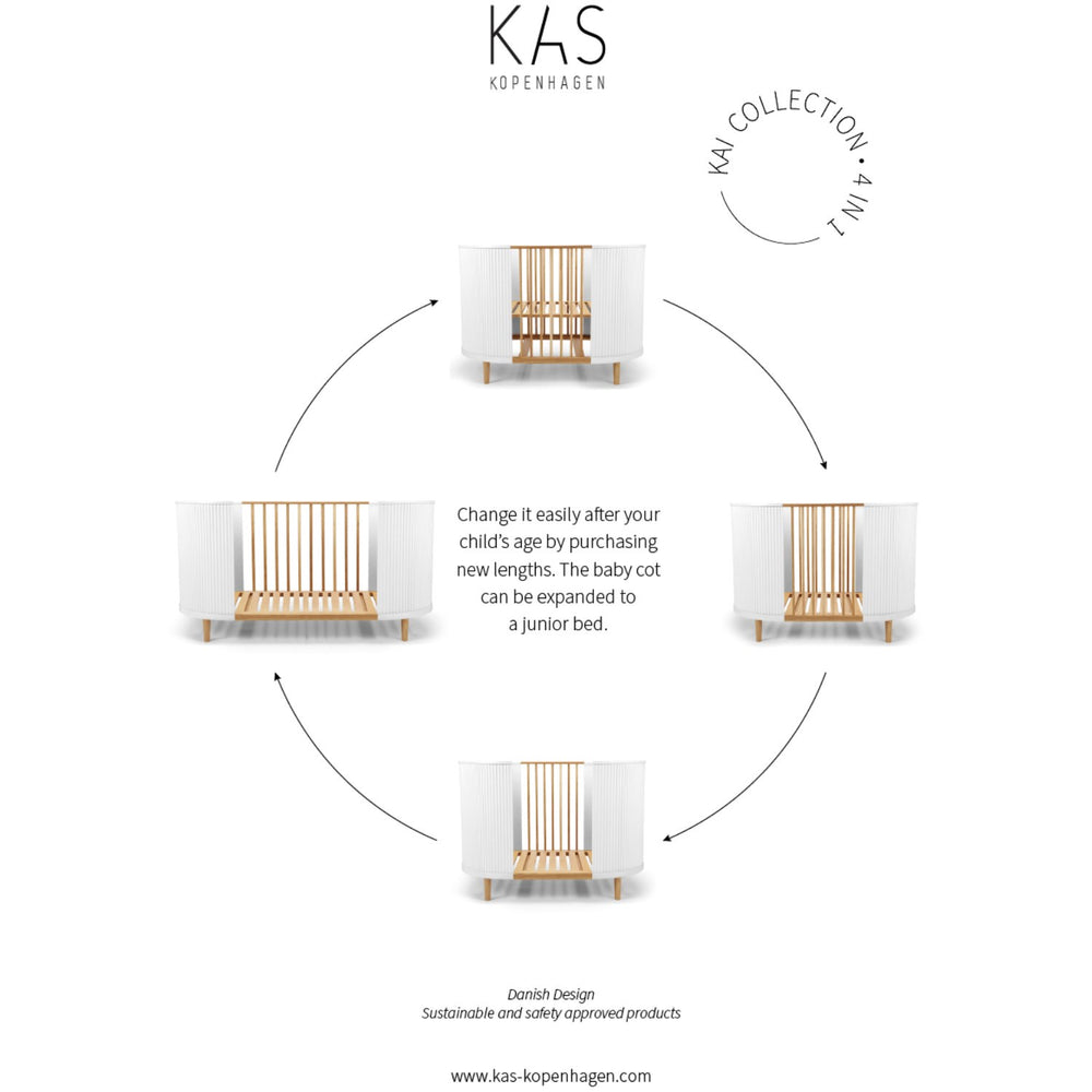 Køb KAS Kopenhagen White Oak Kai Baby Cot