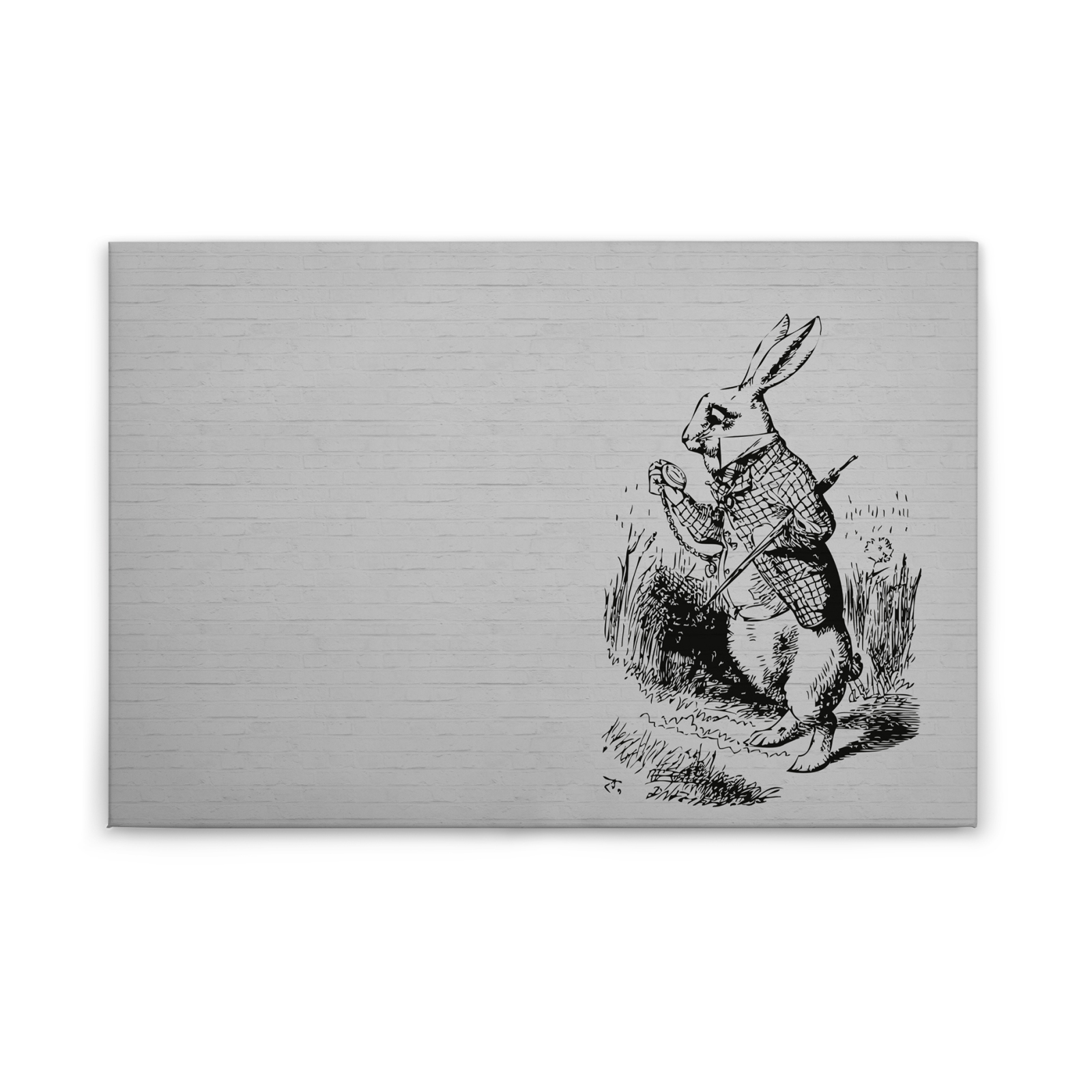 Leinwandbild HASE - dunkelgrau - 90x60 cm