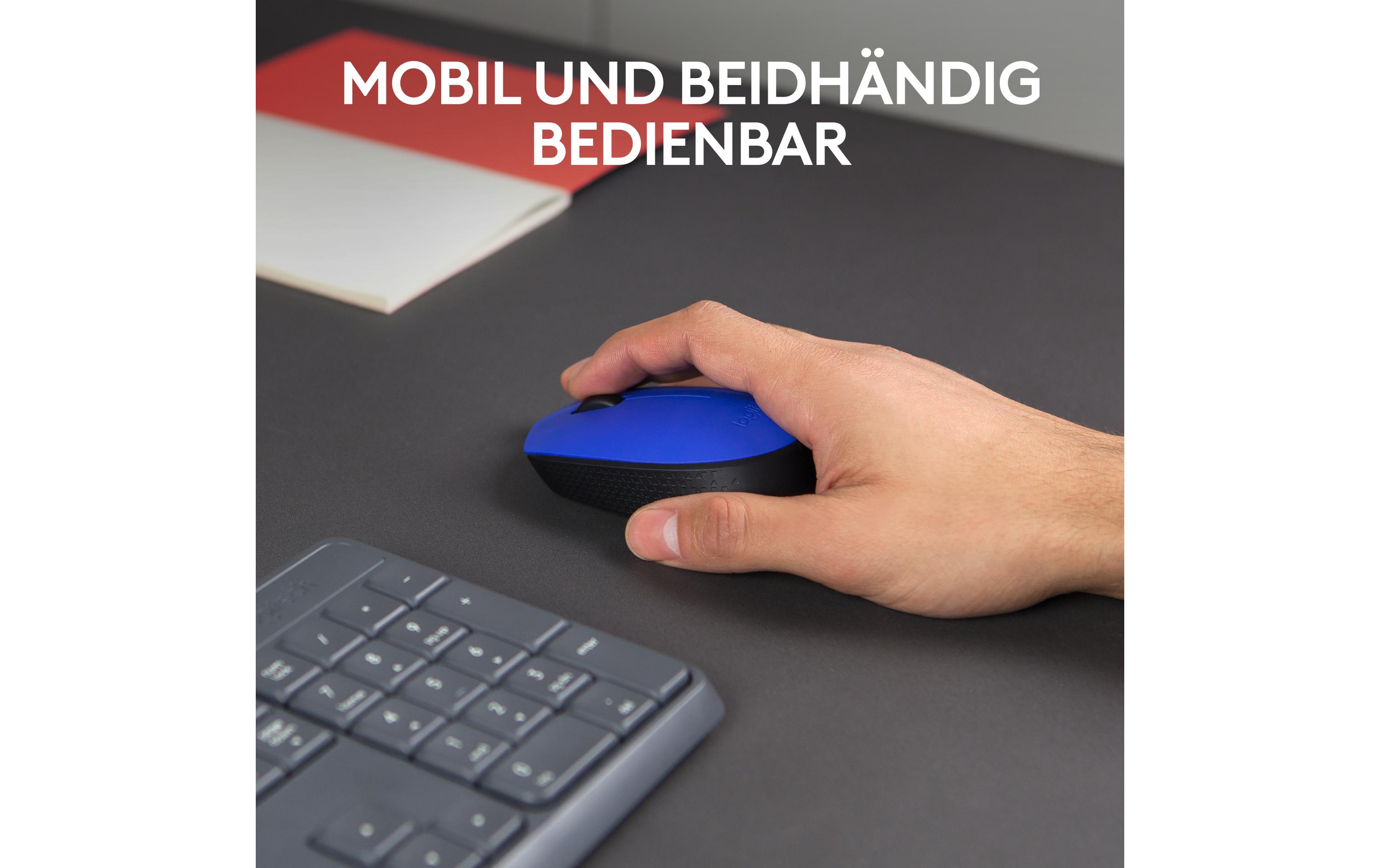 Mobile Maus M171 , kabellosKleine Wireless-Maus für Links- & Rechtshänder mit bis zu 12 Monaten Batterielaufzeit