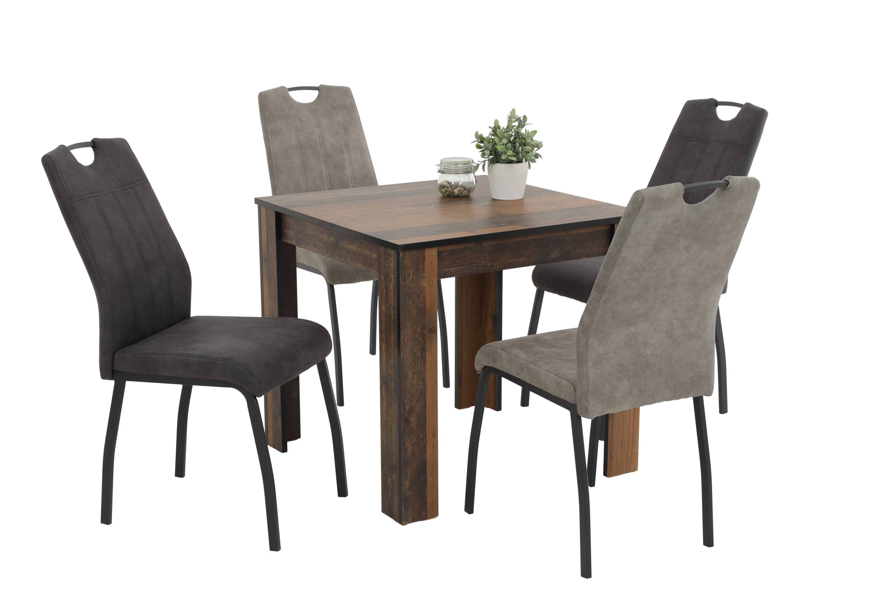 Polsterstuhl ELIF II 4er Set anthrazit