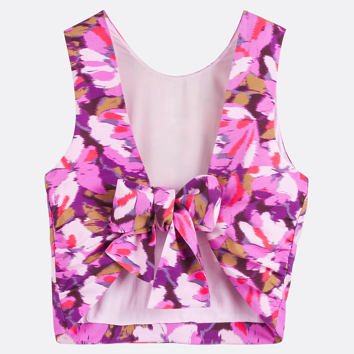 COLEÇÕES LA REDOUTE<br>Blusa sem mangas com amarração nas costas em estampa floral