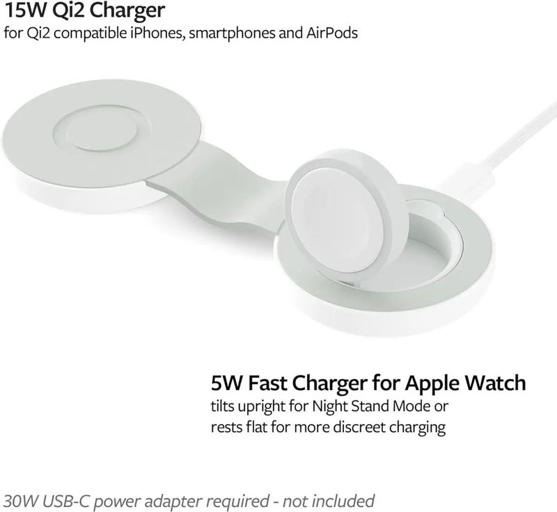 Twelve South - ButterFly SE - Reis MagSafe Oplader - Wit - 2 In 1