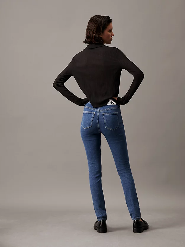 Calça jeans skinny de cintura alta