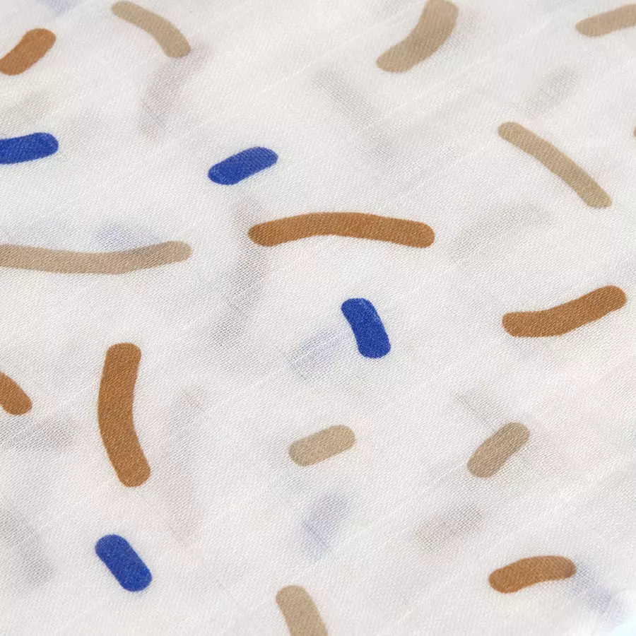 LÄSSIG Krabbeldecke Little Mateys Sprinkles Royal Blue