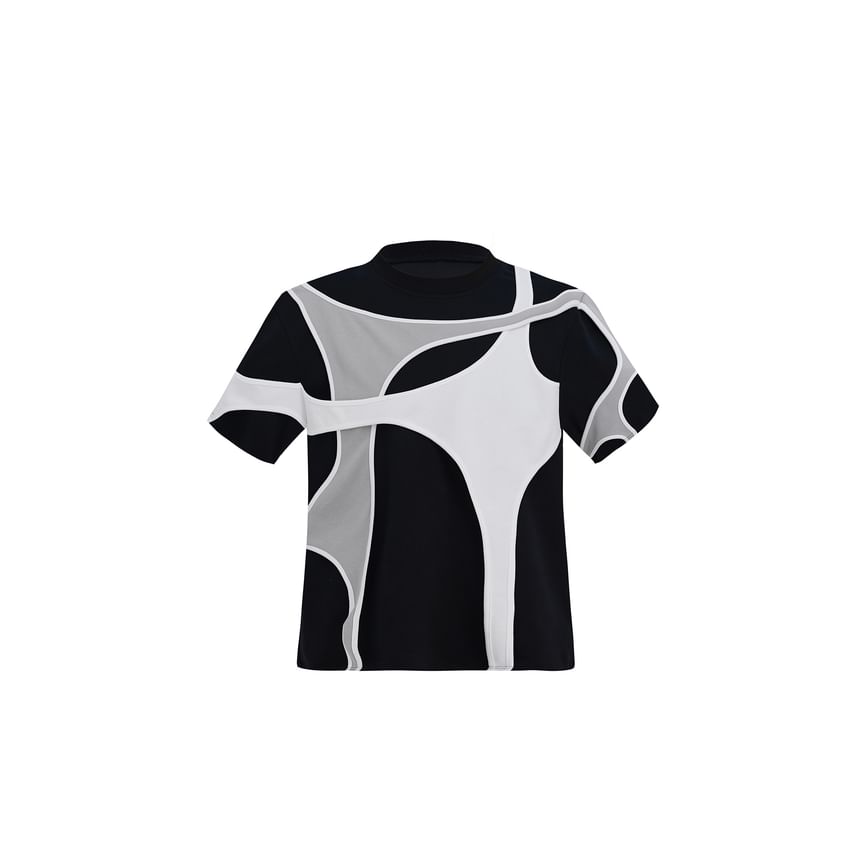 DragonRoad - T-shirt met korte mouwen en ronde hals en laagjes