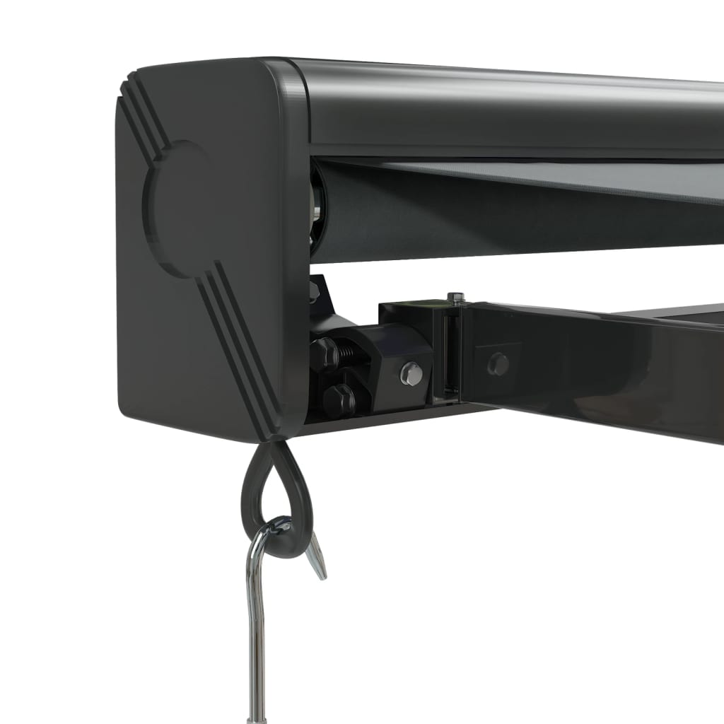 Auvent rétractable anthracite 4x3 m tissu et aluminium