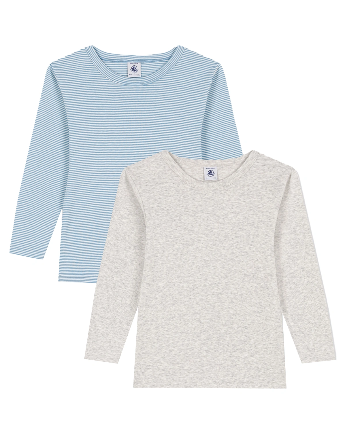 Langarm-Shirt MARSHMALLOW 2er Pack in blau/grau
