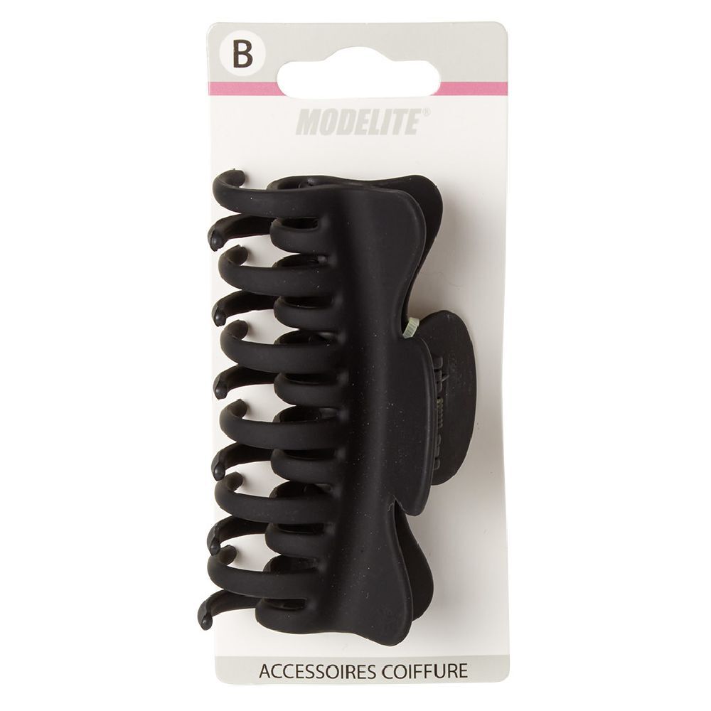 Pince crocodile noir mat L.9 cm