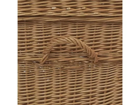 Malle de rangement en osier buff 60 x 40 x 40 cm