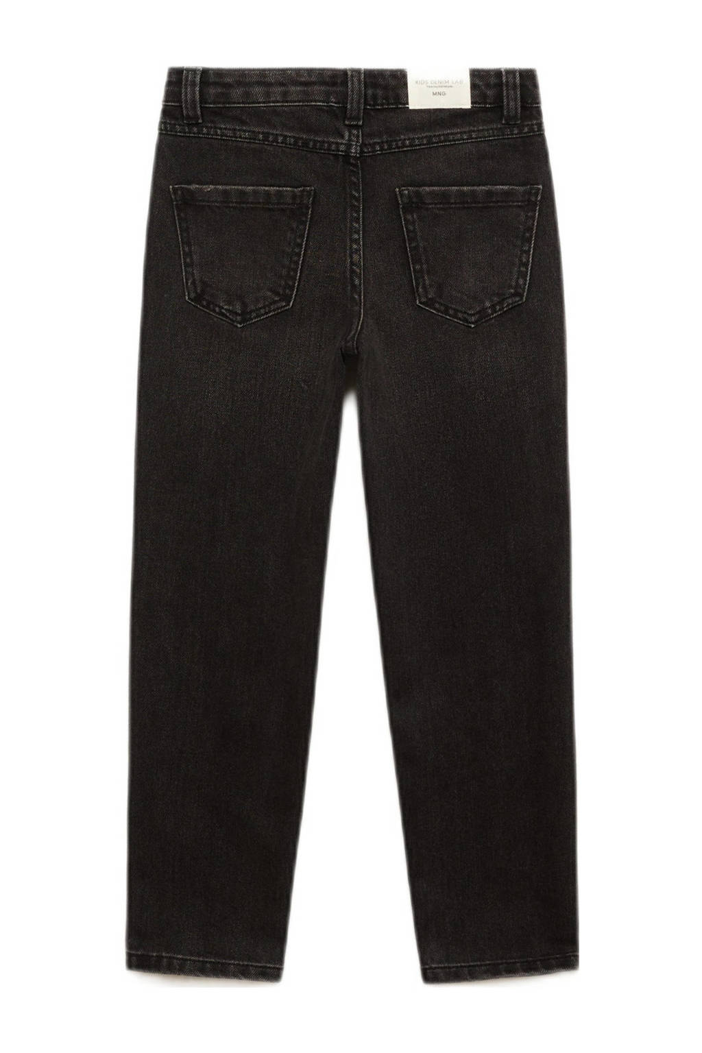 Mango Kids mom jeans black denim