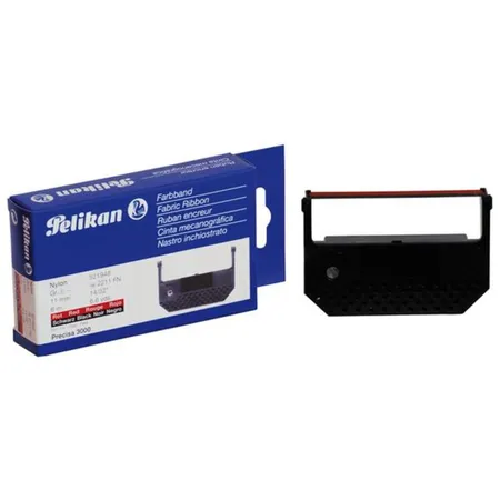 Pelikan Farbrolle, Gr. Nylon, schwarz/rot für Precisa 3000, 11 mm/6 m