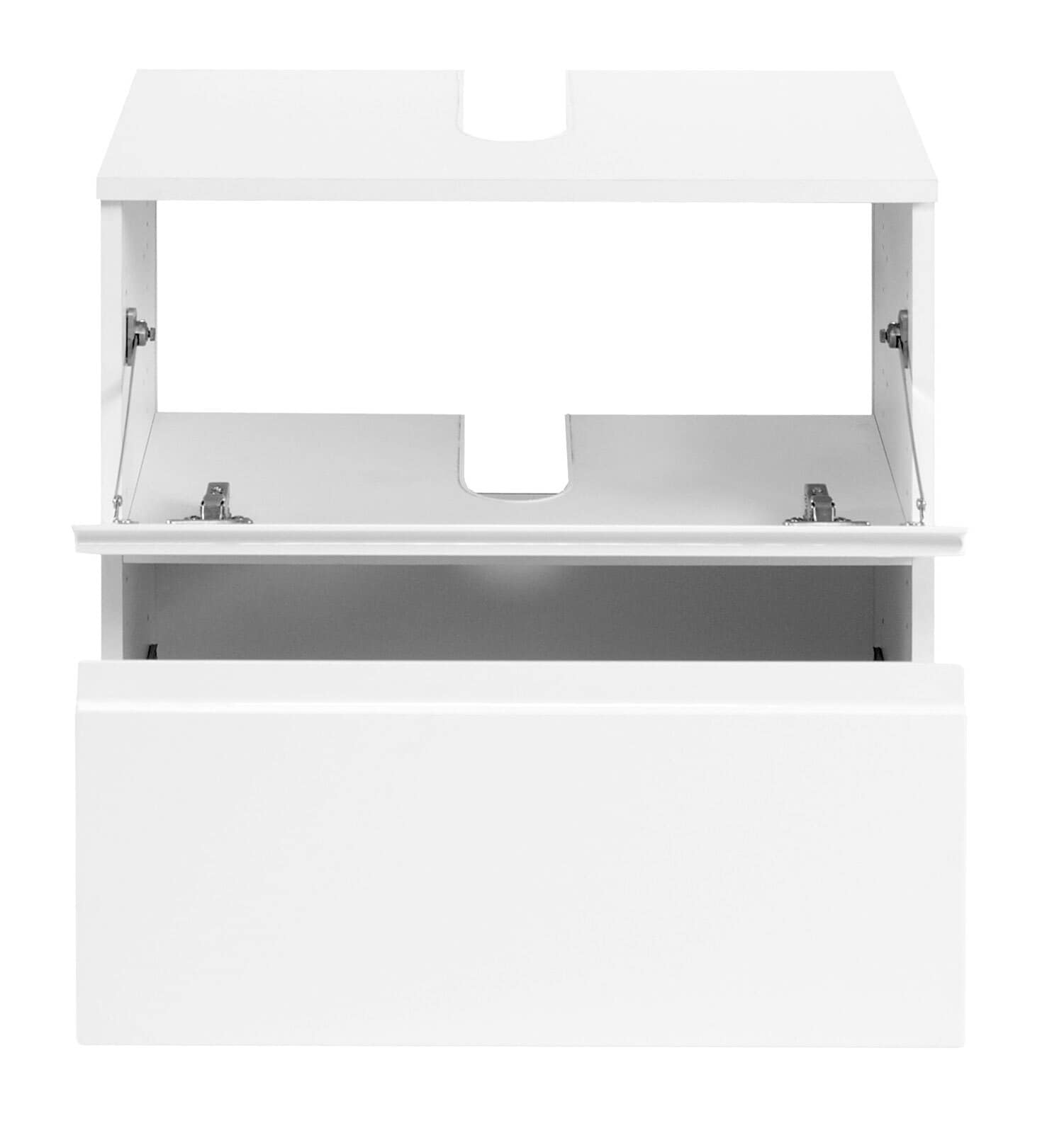 Waschbeckenunterschrank CARDIFF 60 x 53 cm Weiß Hochglanz