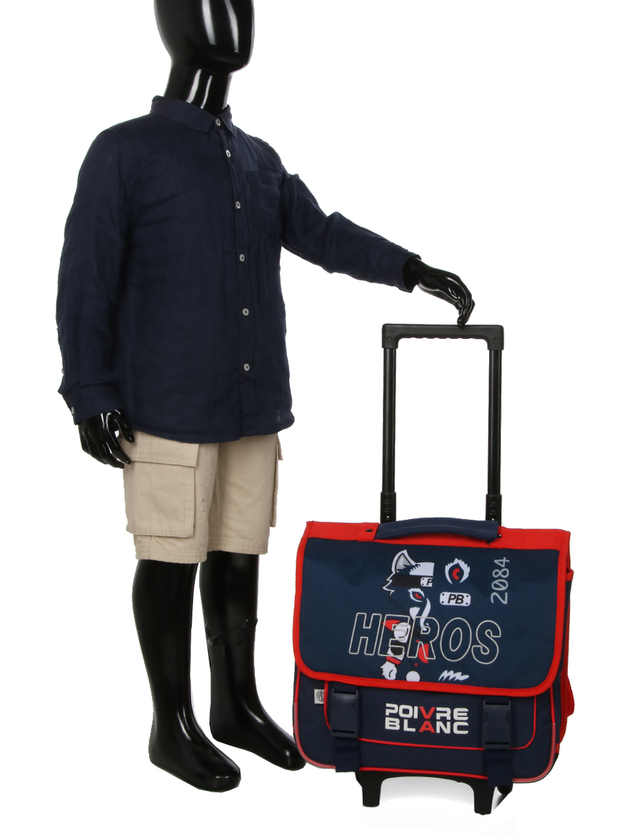 Cartable À roulettes Poivre Blanc Boy Fox Hero 38 cm